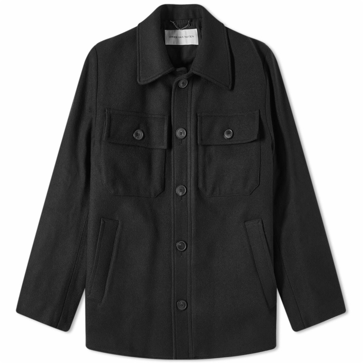 春先取りの man coat valko black 2 — d - NOTEN VAN DRIES - wool in ジャケット・アウター